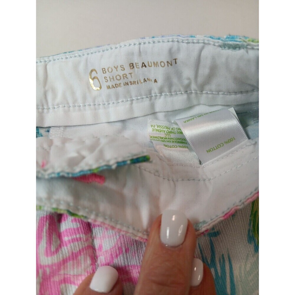Boys Lilly Pulitzer Beaumont Shorts Size 6 Bohemian Queen Chino Preppy - Picture 7 of 10